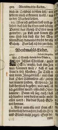 Abendmahls-Lieder.