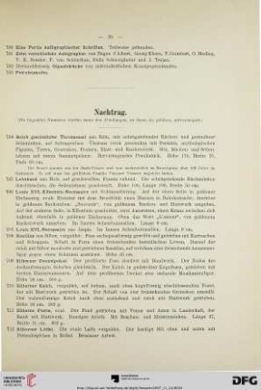 Nachtrag (Nr. 704-733)