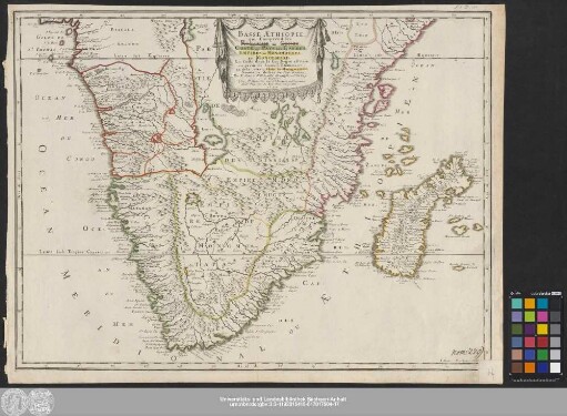 Basse Æthiopie, qui Comprend les Royaume De Congo, Coste, Et Pays Des Cafres, Empires Du Monomotapa, Et Monoemugi