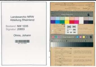 Entnazifizierung Johann Ohms , geb. 05.05.1908 (Steiger)