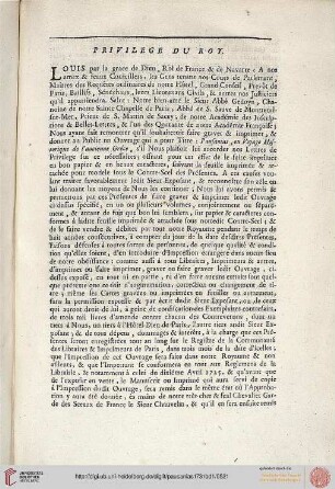 Privilege du Roy