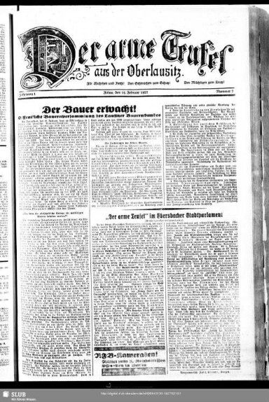 Titelseite einer Zeitung