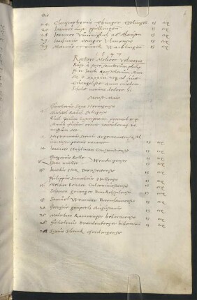 Sommerhalbjahr 1547. Rektorat Melchior Rufus Volmar