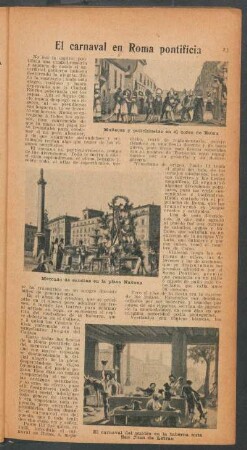 El carnaval en Roma pontifícia