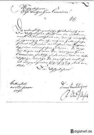4: Brief von Friedrich Albrecht Fürst von Anhalt-Bernburg an Johann Wilhelm Ludwig Gleim