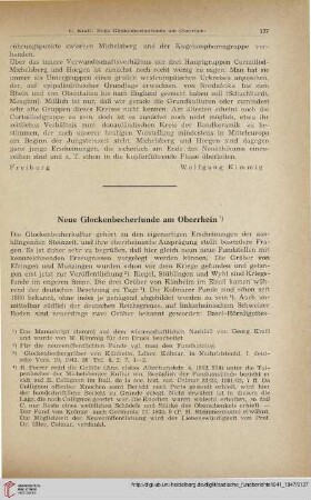 17: Neue Glockenbecherfunde am Oberrhein