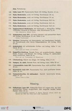 Messing (Nr. 184-191)