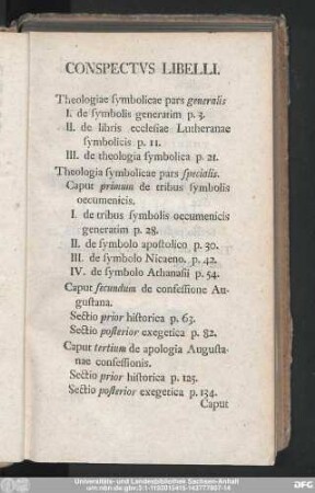 Conspectus Libelli