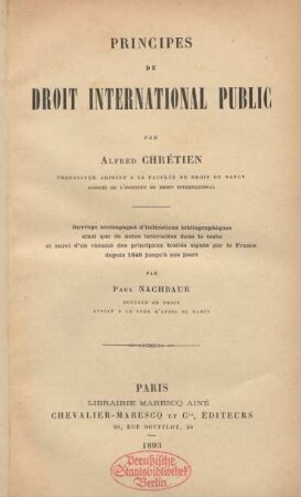 Principes de droit international public