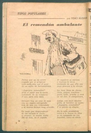 El remendón ambulante : Tipos populares