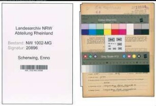 Entnazifizierung Enno Scherwing , geb. 09.12.1919 (Angest.)