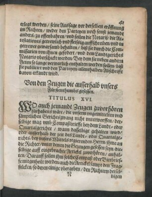 Titulus XVI. - XX.