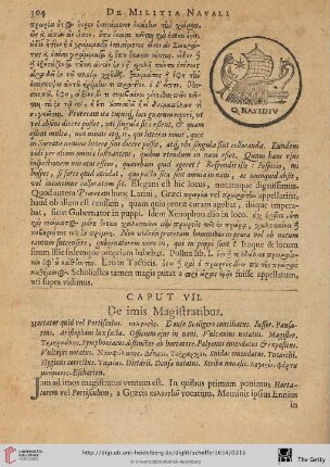 Caput VII: De imis Magistratibus