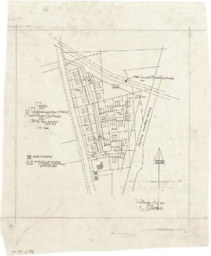 Gsaenger, Gustav; Moosburg (Bayern); Teilbebauungspläne - Moosburg Nordwest, Tektur zum Teilbebauungsplan (14.12.1957) für Pl. Nr. 799, 803, 804, 805 (Lageplan)