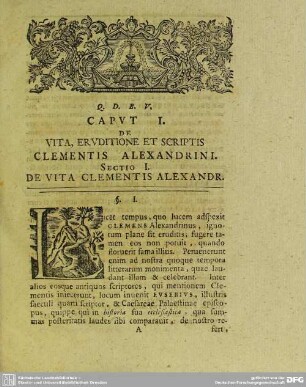 Caput I. De Vita, Eruditione Et Scriptis Clementis Alexandrini