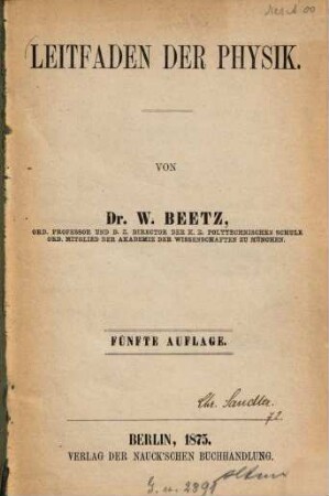 Leitfaden der Physik