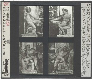 Rom, Vatikan, Sixtinische Kapelle,Michelangelo, Deckengemälde der Sixtinischen Kapelle : Ignudi