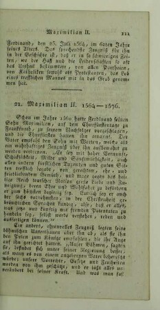 21. Maximilian II. 1564 - 1576