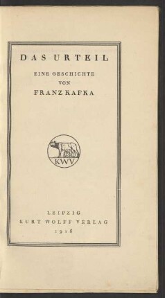 Das Urteil : eine Geschichte