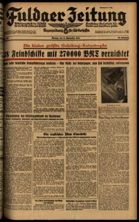 Ausgabe vom Montag, den 21. September 1942.