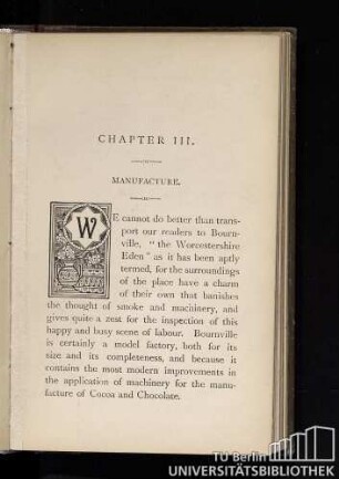 Chapter III. Manufacture