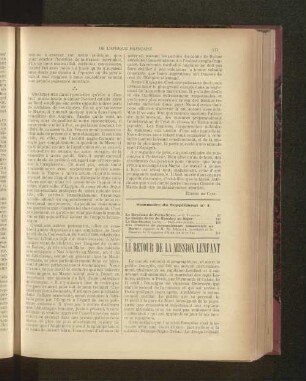 Le Retour De La Mission Lenfant.
