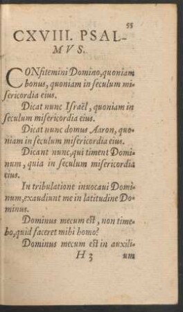 CXVIII. Psalmus.