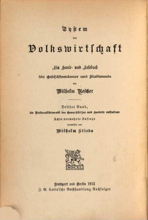 Nationalökonomik des Gewerbfleißes und Handels : Ein Hand- u. Lesebuch für Geschäftsmänner u. Studierende, 1. Nationalökonomik des Gewerbfleißes