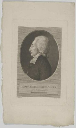 Bildnis des Iac. Georg Christ. Adler