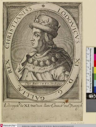 LODOVICVS XI. D.G. GALLIAE REX CHRISTIANISS. [Ludwig XI.  ; Ludwig, der Grausame; Louis XI]