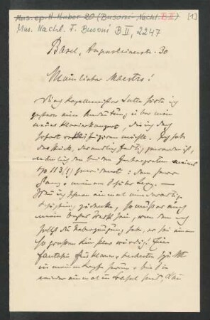 Brief an Ferruccio Busoni : 12.11.1911