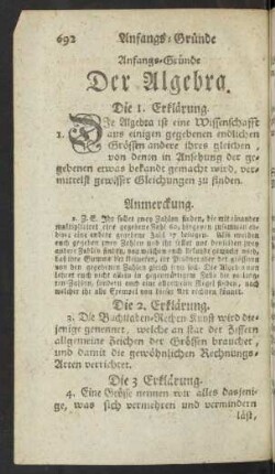 Anfangs-Gründe der Algebra