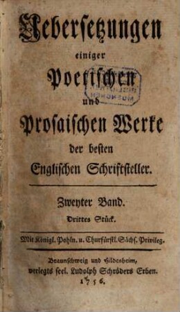 Der nicht fabelhafte Centaur : In Sechs Briefen an einen Freund, über das Leben der heutigen Welt. Nebst zwey poetischen Sendschreiben an Herrn Pope, über die Schriftsteller unsrer Zeit. MDCCXXX