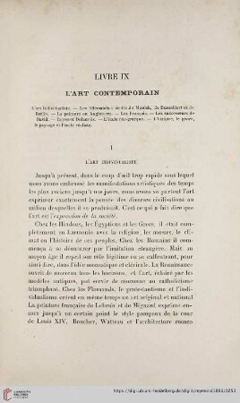 Livre IX: L´art contemporain