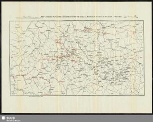Map I, shewing Napoleon's concentration on the Saale, & movements to battle of Lützen, 2nd may 1813
