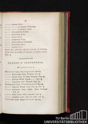 Classis V. Pentandria.