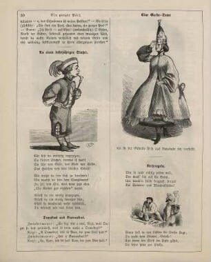 "An einen sechsjährigen Stutzer" "Eine Garde-Dame" "Reiseregeln"