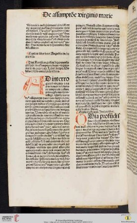 De assumptionem virginis Marie