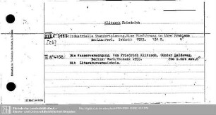Klitzsch, Friedrich