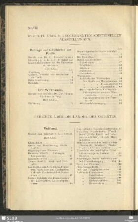 Berichte Über Die Sogenannten Additionellen Ausstellungen