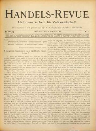 Handels-Revue : Wochenschrift für Volkswirthschaft, Finanz-, Industrie- & Versicherungswesen. 2. 1895, Nr. 1 - 24