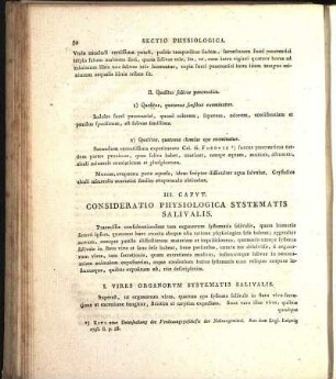 III. Capvt. Consideratio Physiologica Systematis Salivalis.