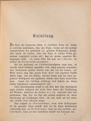 Methoden und Theorien zur Auflösung geometrischer Constructionsaufgaben, angewandt auf etwa 400 Aufgaben