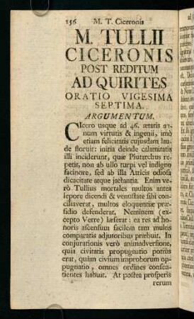 156-177, M. Tullii Ciceronis Post Reditum Ad Quirites Oratio Vigesima Septima