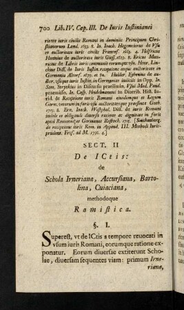 700-712, Sectio II