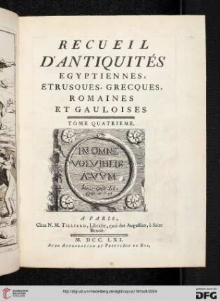 Band 4: Recueil D'Antiquités, Egyptiennes, Etrusques, Grecques Et Romaines