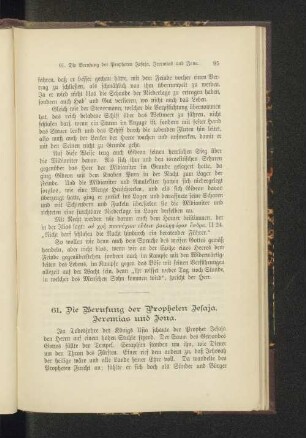 61. Die Berufung der Propheten Jesaja, Jeremias und Jona.