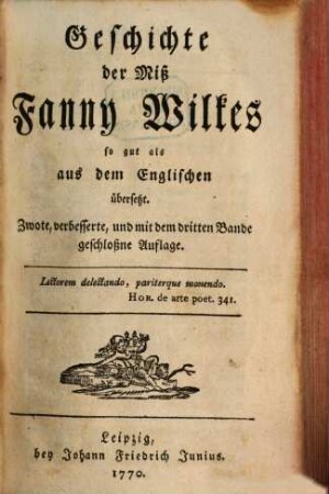 Geschichte der Miß Fanny Wilkes, [1]
