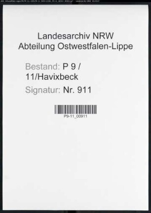Sterberegister Standesamt Havixbeck