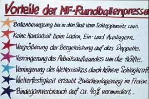 Vorteile der MF-Rundballenpresse